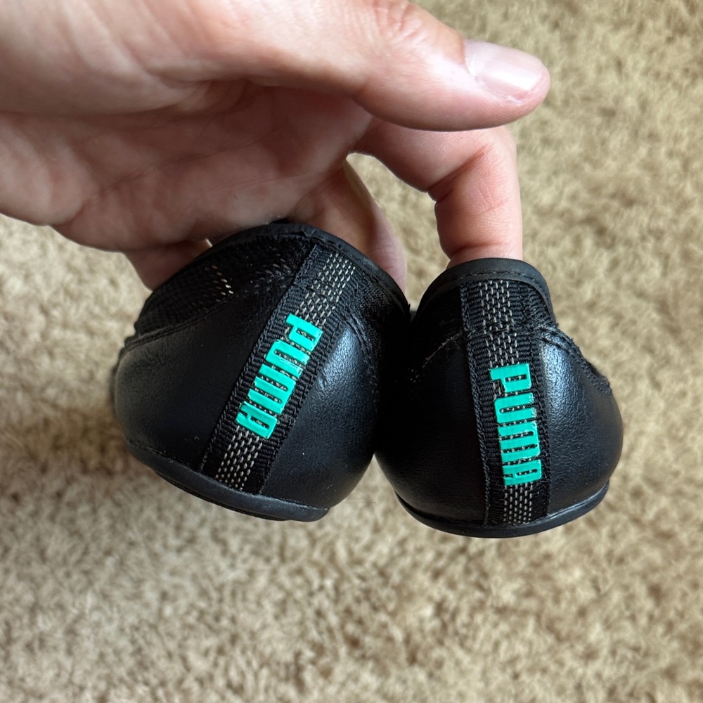 Puma Women's Black and Teal Ballet Flats - Picture 5 of 5